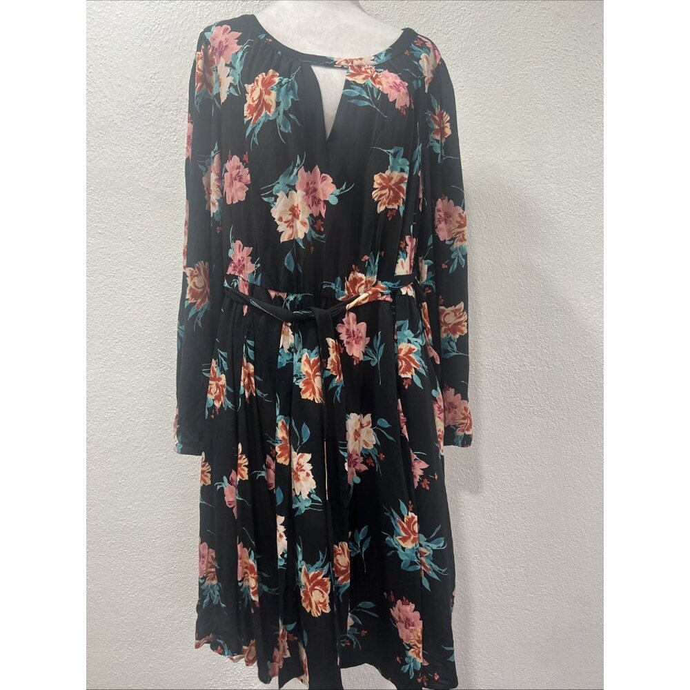 Torrid Black Floral Midi Dress - Picture 8 of 14